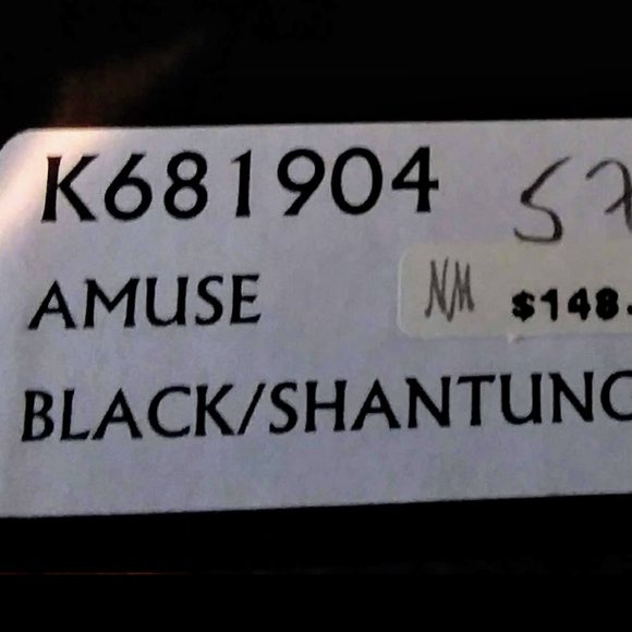 ANNE KLEIN Amuse Sandals 7.5 1/2 M Black Wedge - Picture 8 of 8